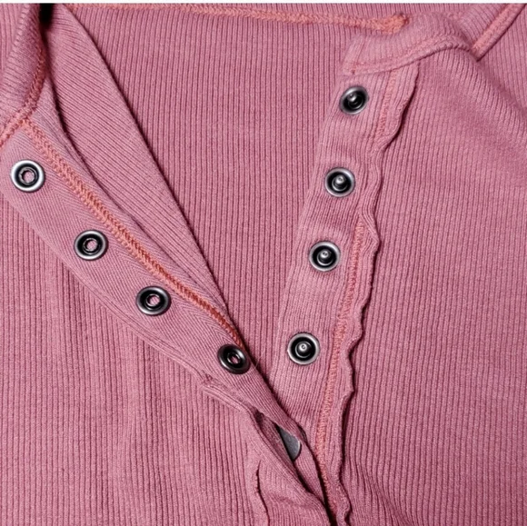 Free People Meg's Layering Long Sleeve Henley - Picture 7 of 7